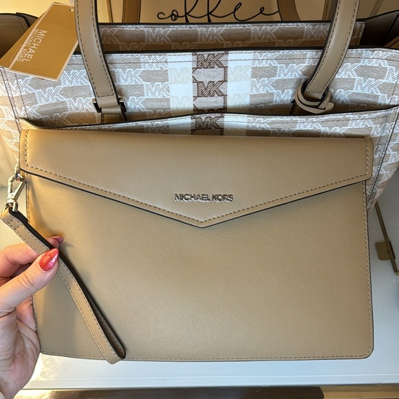 NWT Michael Kors Large 3-In-1 Maisie Pebbled Leather Tote Bag - Picture 7 of 14